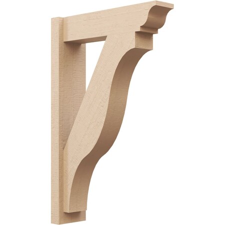 Ekena Millwork 6-in W x 22-in D x 34-in H Funston Trad Rough Cedar Woodgrain TimberThane Outlooker, Primed Tan OUTUR060X22X34FST04RCPR